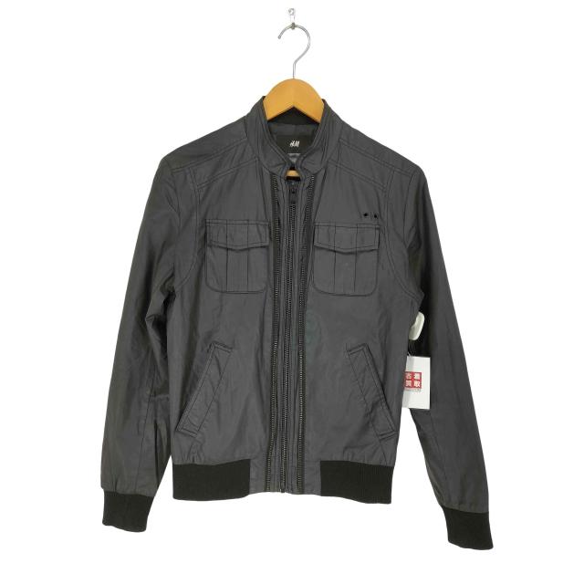 H＆M(エイチアンドエム) Y2K フロントジップデザイン コーティング加工ジップブルゾン メンズ  165【中古】【ブランド古着バズストア】