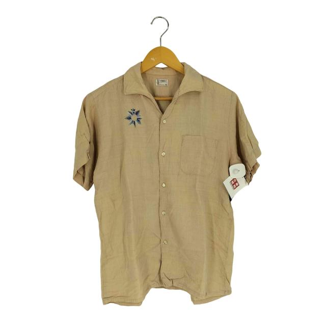 TOWNCRAFT(タウンクラフト) 60S カスリ シャークカラー レーヨンシャツ メンズ import：M 【中古】【ブランド古着バズストア】