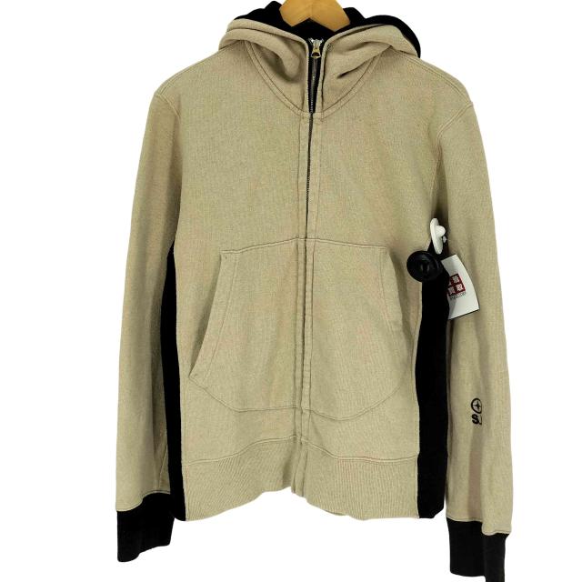 STONE ISLAND(ストーンアイランド) SPORTWEAR 2006AW イタリア製  Paul Harvey ポールハーヴェイ期  Denims ジップアップ パーカー メンズ import：L 【中古】【ブランド古着バズストア】
