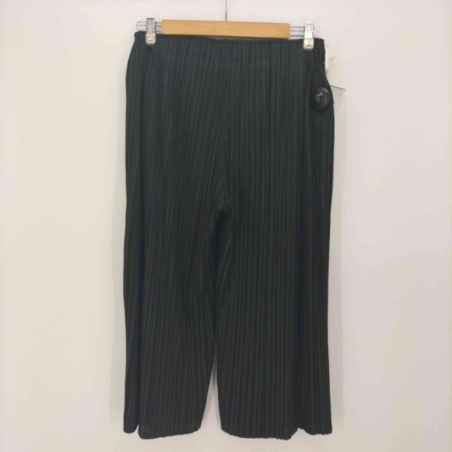 PLEATS PLEASE ISSEY MIYAKE(プリーツプリーズイッセイミヤケ) 19AW サイドスリット ワイド プリーツ イージーパンツ  レディース JPN：2 ｜au PAY マーケット