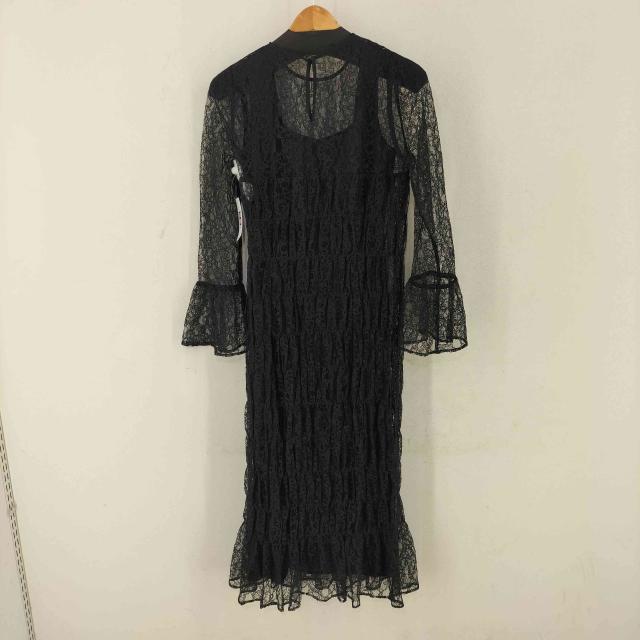 アニュアンス anuans レースシャーリングワンピース （BLACK） anuans