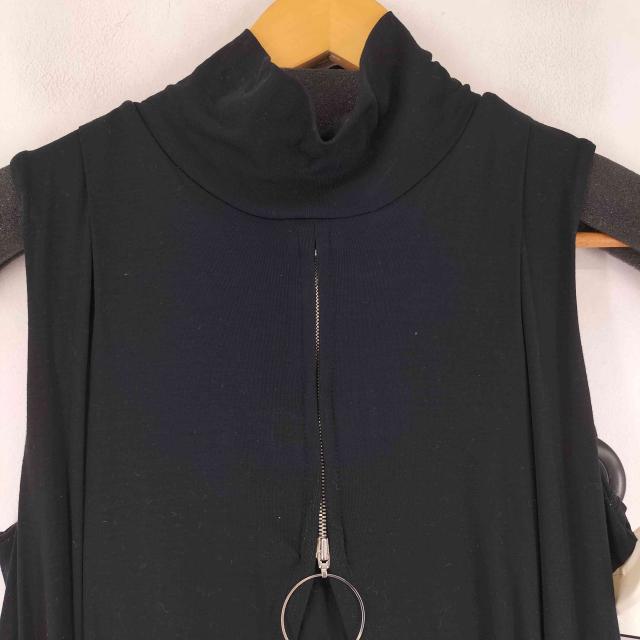 hatra(ハトラ) ノースリーブ ジップデザイン ワンピース レディース