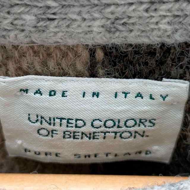 UNITED COLORS OF BENETTON(ユナイテッドカラーズオブベネトン) 90s イタリア製 ストライプニット メンズ 表記無  【中古】【ブランド古着｜au PAY マーケット