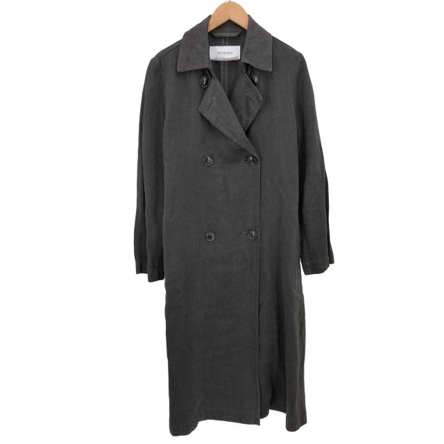 veritecoeur(ヴェリテクール) リネン ダブルブレスト トレンチ ロングコート レディース FREE 【中古】【ブランド古着バズストア】