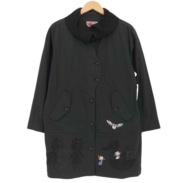 OLLEBOREBLA(アルベロベロ) オレボレブラ ブタさん フクロウ アヒル シアー素材切替 ビックカラー ハーフコート レディース 表記無 【中古】【ブランド古着バズストア】