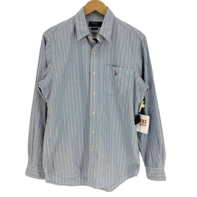 POLO RALPH LAUREN(ポロラルフローレン) クラシック フィット ストライプド オックスフォード シャツ メンズ import：M 【中古】【ブランド古着バズストア】