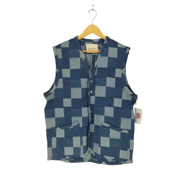 USED古着(ユーズドフルギ) {{RABBITHOLE LONDON}} パッチワークデニムベスト import メンズ  M【中古】【ブランド古着バズストア】