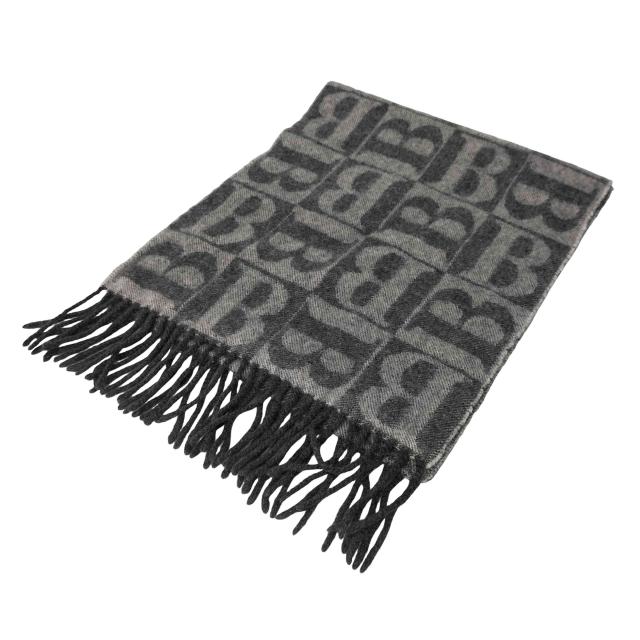 BURBERRY LONDON(バーバリーロンドン) Bロゴ 総柄 カシミヤ マフラー レディース 表記無 【中古】【ブランド古着バズストア】