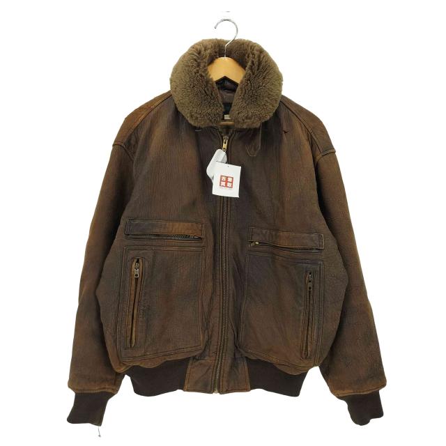 USED古着(ユーズドフルギ) {{BARBICHE}} G-1 レザージャケット メンズ  M【中古】【ブランド古着バズストア】
