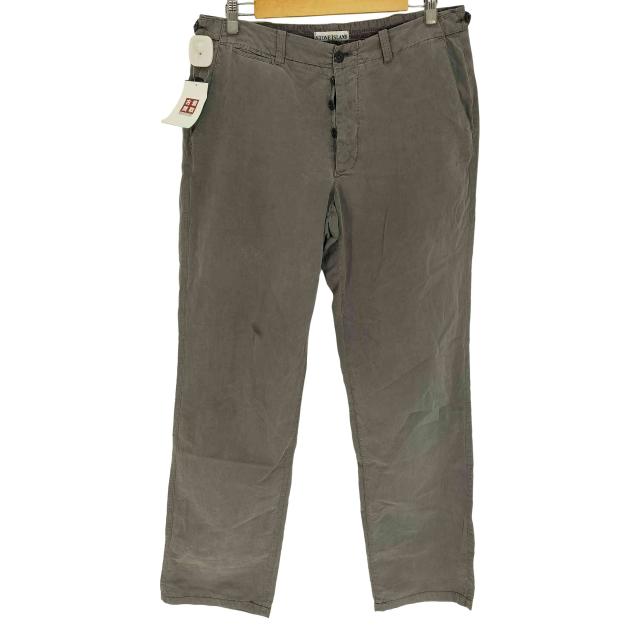 STONE (ストーンアイランド) 01SS ポールハ—ヴェイ期 イタリア製 コットン ナイロン サイドアジャスター ボタン ボタンフライ パンツ  メンズ  52【中古】【ブランド古着バズストア】