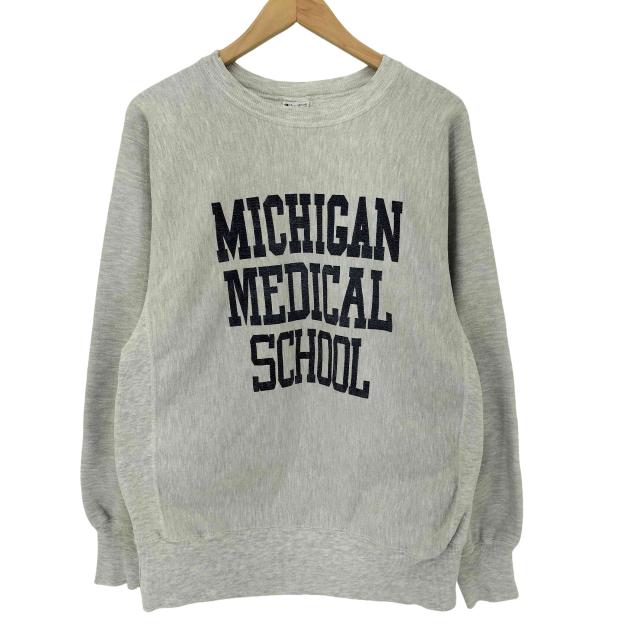 Champion(チャンピオン) 90S メキシコ製 REVERSE WEAVE MICHIGAN 3段ラバープリント メンズ import：L 【中古】【ブランド古着バズストア】