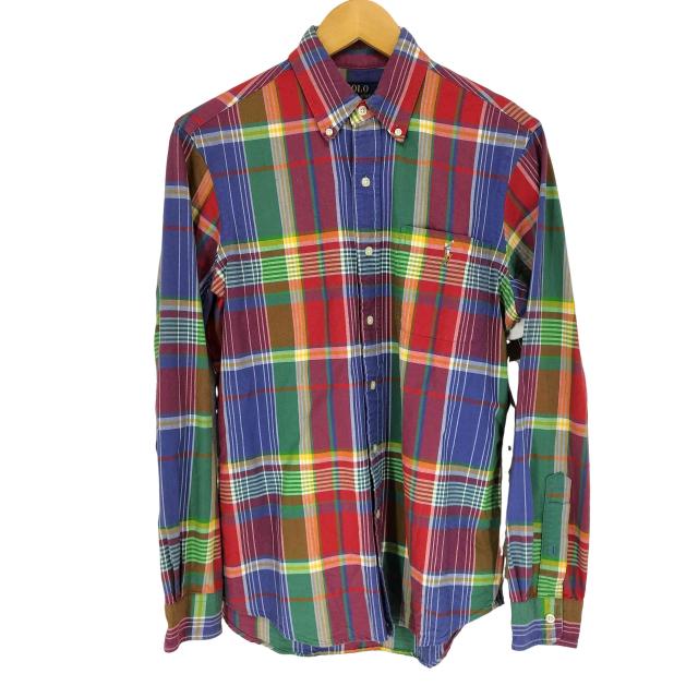 POLO RALPH LAUREN(ポロラルフローレン) Classic Fit Plaid Oxford Shirt メンズ  S【中古】【ブランド古着バズストア】