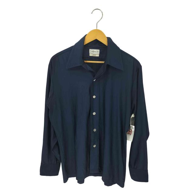 USED古着(ユーズドフルギ) {{OHRBACH’S}} 70-80s 開襟 襟芯 ナイロン オープンカラーシャツ メンズ import：L 【中古】【ブランド古着バズストア】