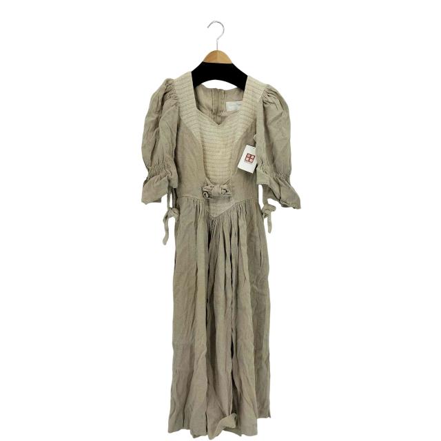 USED古着(ユーズドフルギ) {{sportalm}} オーストラリア製 リボン 半袖 ロング ワンピース レディース 表記無 【中古】【ブランド古着バズストア】