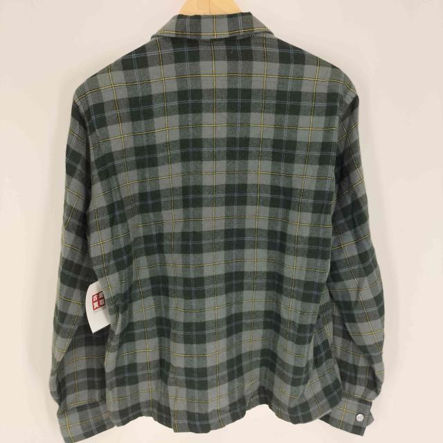 USED古着(ユーズドフルギ) Game and Lake 50-60S イタリア製 両ポケ マドラスチェック オンブレ チェック オープンカラー シャツ メンズ import：M 【中古】【ブランド古着バズストア】_1