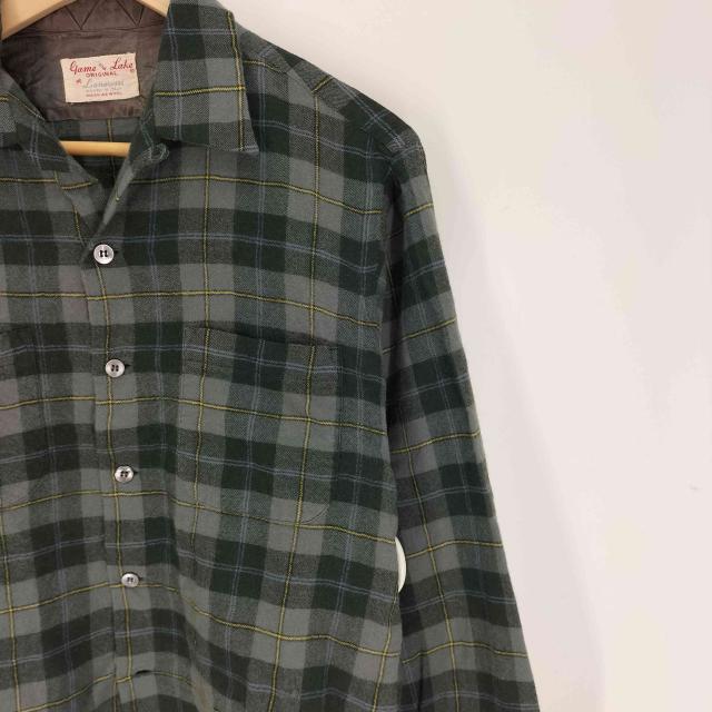 USED古着(ユーズドフルギ) Game and Lake 50-60S イタリア製 両ポケ マドラスチェック オンブレ チェック オープンカラー シャツ メンズ import：M 【中古】【ブランド古着バズストア】_3