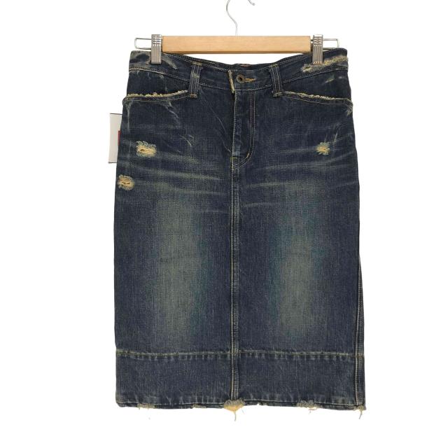 HYSTERICS(ヒステリックス) ダメージデニムスカート Y2K レディース  S【中古】【ブランド古着バズストア】