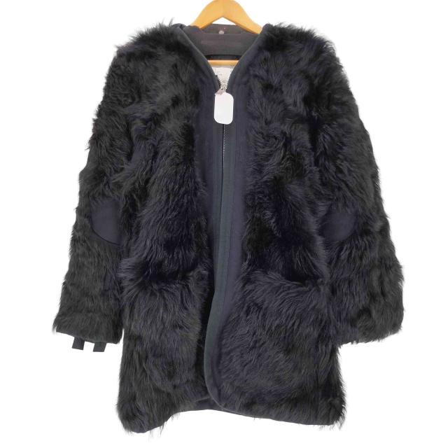 Sacai(サカイ) フロントジップ リアル ファー コート レディース  2【中古】【ブランド古着バズストア】