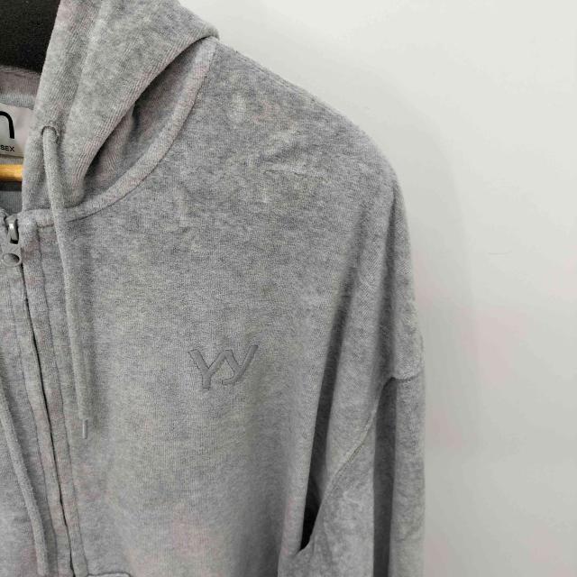 USED古着(ユーズドフルギ) OPEN YY Velour Box Hoodie ベロア ジップ パーカー メンズ import：S 【中古】【ブランド古着バズストア】_3