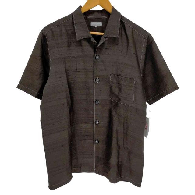 田中オム コムデギャルソンオム 製品染め 開襟シャツ オープンカラー