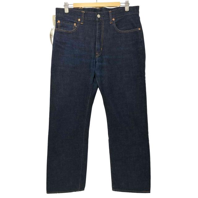 児島 KOJIMA GENES(コジマジーンズ) インディゴ ストレート ジップフライ デニム パンツ メンズ  34【中古】【ブランド古着バズストア】