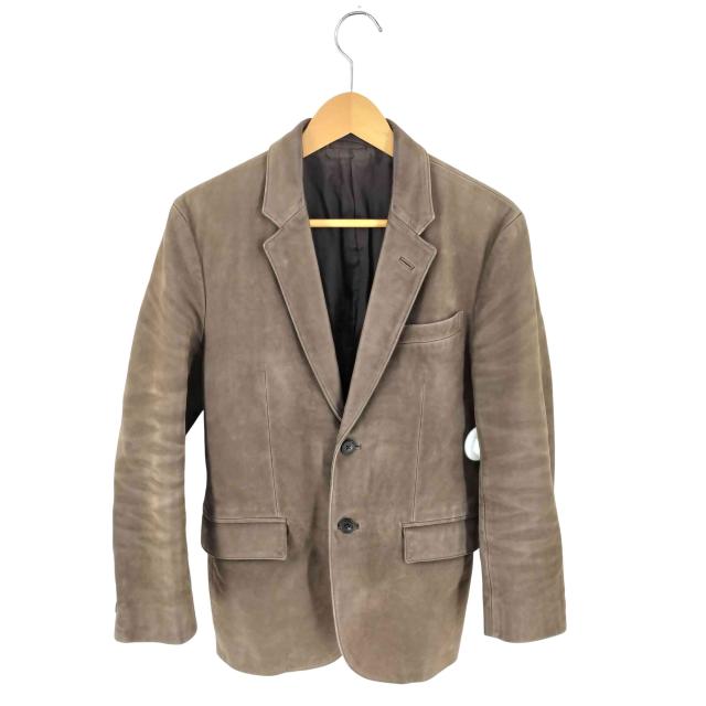 MARGARET HOWELL(マーガレットハウエル) カウレザー 2B テーラードジャケット メンズ JPN：S 【中古】【ブランド古着バズストア】