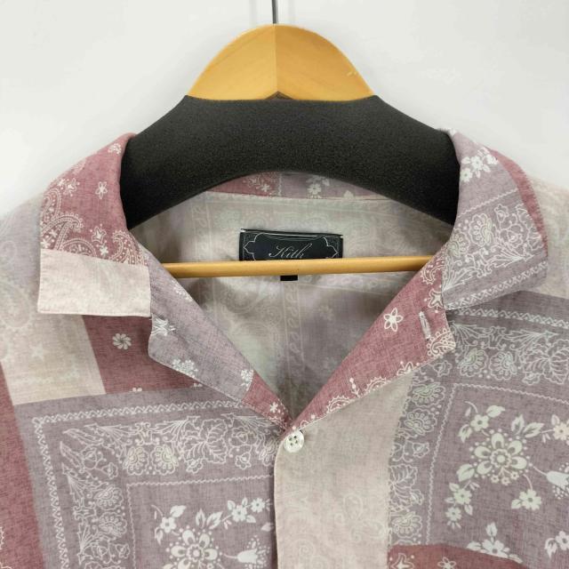KITH(キス) 25SS Silk Lyocell Bandana Cedar Short メンズ JPN：M 【中古】【ブランド古着バズストア】 KITH(キス) 25SS Silk Lyocell Bandana Reade Shirt メンズ import：L