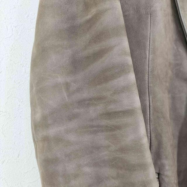 MARGARET HOWELL(マーガレットハウエル) カウレザー 2B テーラードジャケット メンズ JPN：S 【中古】【ブランド古着バズストア】 MARGARET HOWELL(マーガレットハウエル) カウレザー 2B テーラード