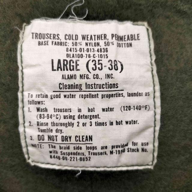 U.S.NAVY(ユーエスネイビー) 70S 海軍 A-2 DECK TROUSERS デッキ トラウザーズ 78年製 メンズ  LARGE 35-38【中古】【ブランド古着バズストア】