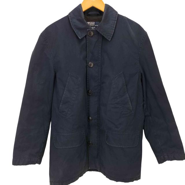 Polo by RALPH LAUREN(ポロバイラルフローレン) 90S 裏地フリース 比翼 ジップアップ ハンティング ジャケット メンズ import：S 【中古】【ブランド古着バズストア】