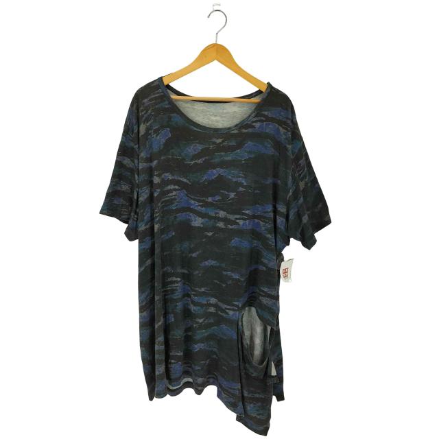 Ground Y(グラウンドワイ) ZEBRA PATTERN COTTON/MODAL LEFT OPENING SHORT SLEEVE T-SHIRT メンズ JPN：3 【中古】【ブランド古着バズストア】