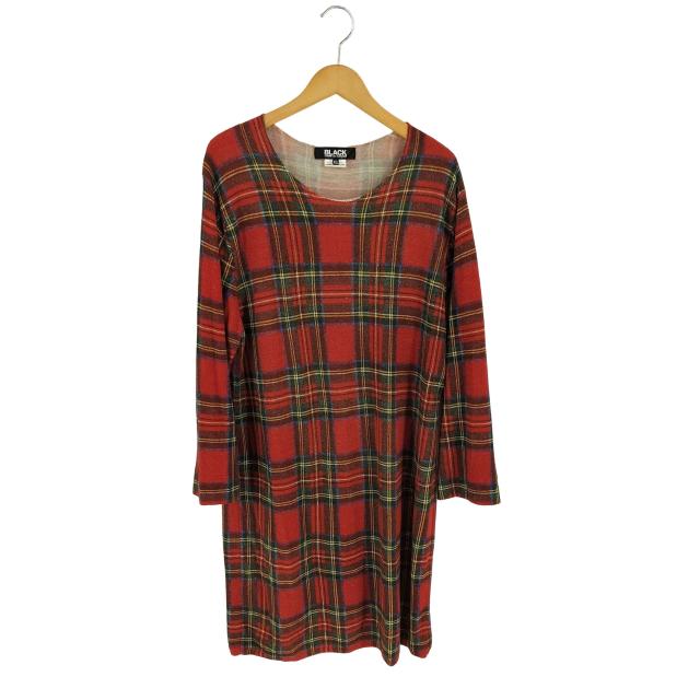 BLACK COMME des GARCONS(ブラックコムデギャルソン) AD2016 タータンチェックニットワンピース レディース JPN：XXL 【中古】【ブランド古着バズストア】