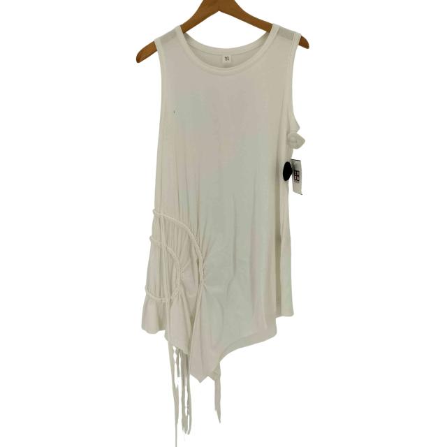 【 Y's 】コットンジャージ　チェーンステッチ　ノースリーブ　未使用 Ys(ワイズ) 25SS COTTON JERSEY CHAIN STITCH SLEEVELESS T コットン