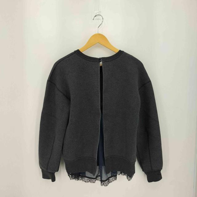 Sacai(サカイ) Tech Fleece レースドッキング クルーネック スウェット