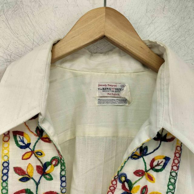 KINGSIZE(キングサイズ) 60-70s 襟芯 メキシカン刺繍 ドレスシャツ メンズ import：XL 【中古】【ブランド古着バズストア】_2
