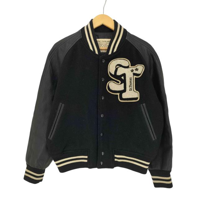 USED古着(ユーズドフルギ) {{Vintage Stadium Jacket }} ビックワッペン刺繍 袖カウレザー切替 スタジャン メンズ import：M 【中古】【ブランド古着バズストア】
