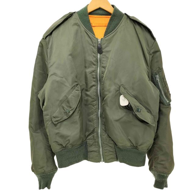 ALPHA INDUSTRIES(アルファインダストリーズ) USA製 L-2B フライトジャケット IDEALジップ メンズ import：L 【中古】【ブランド古着バズストア】
