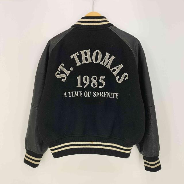 USED古着(ユーズドフルギ) {{Vintage Stadium Jacket }} ビックワッペン刺繍 袖カウレザー切替 スタジャン メンズ import：M 【中古】【ブランド古着バズストア】_1
