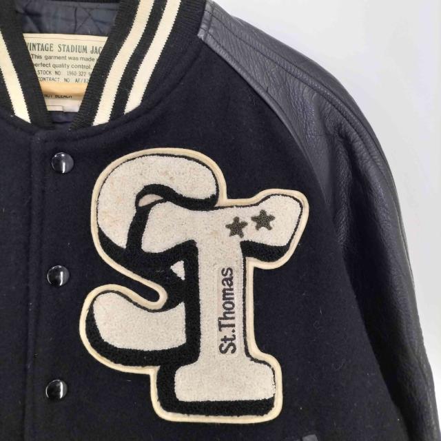 USED古着(ユーズドフルギ) {{Vintage Stadium Jacket }} ビックワッペン刺繍 袖カウレザー切替 スタジャン メンズ import：M 【中古】【ブランド古着バズストア】_3