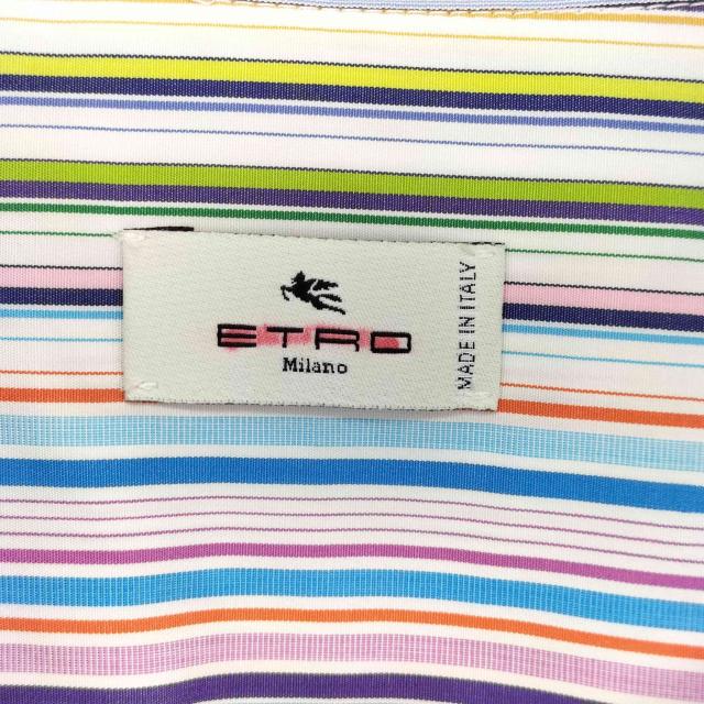 ETRO(エトロ) マルチストライプドレスシャツ メンズ 41【中古