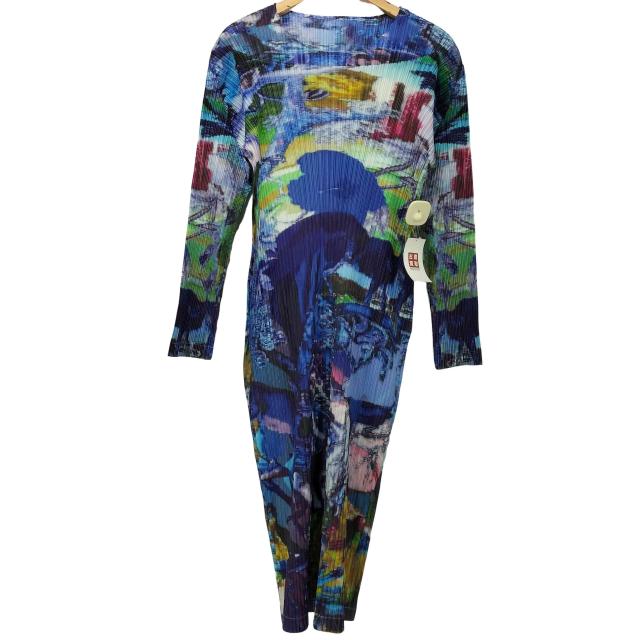 USED古着(ユーズドフルギ) 総柄 プリーツ マキシワンピース レディース 表記無 【中古】【ブランド古着バズストア】