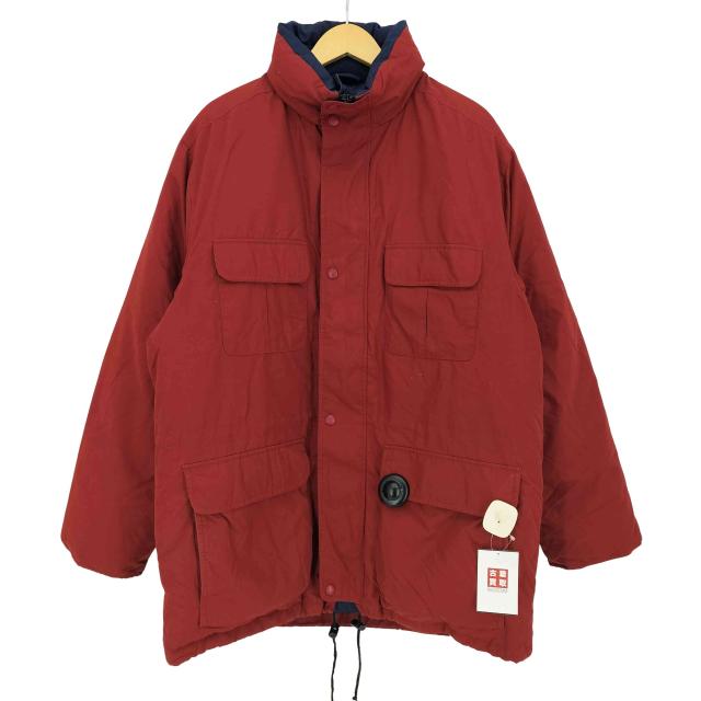 Eddie Bauer(エディーバウアー) 90-00s  マルチポケット 比翼ダブルジップ 中綿ブルゾン 裾ドローコード メンズ import：L 【中古】【ブランド古着バズストア】