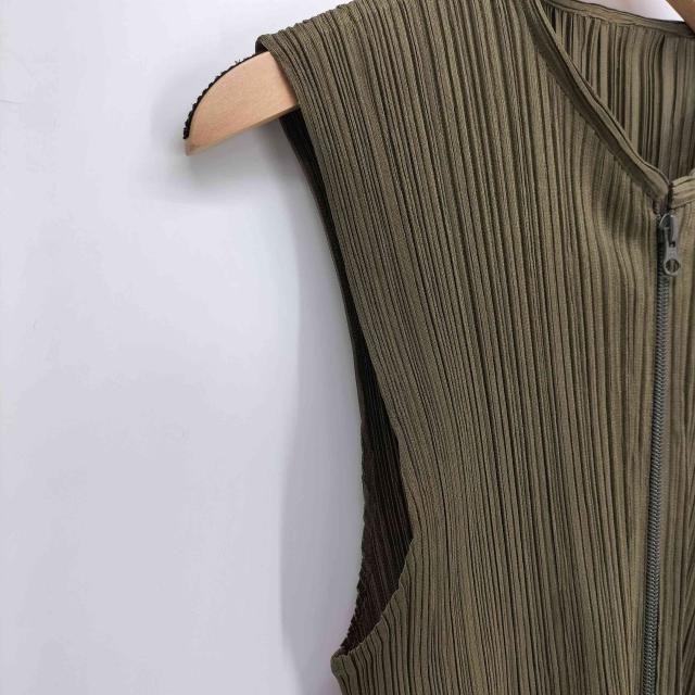 PLEATS PLEASE ISSEY MIYAKE(プリーツプリーズイッセイミヤケ) 90S 97AW ノースリーブ ジップアップ プリーツベスト ダブルジップ レディース JPN：3 【中古】【ブランド古着バズストア】_3