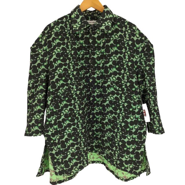 Henrik Vibskov(ヘンリックヴィブスコブ) 21AW A CRISP LAYER OF MADNESS LOVE U BLOUSE ラブユー ブラウス 総柄 オーバー サイズ シャツ メンズ import【中古】【ブランド古着バズストア】の通販は