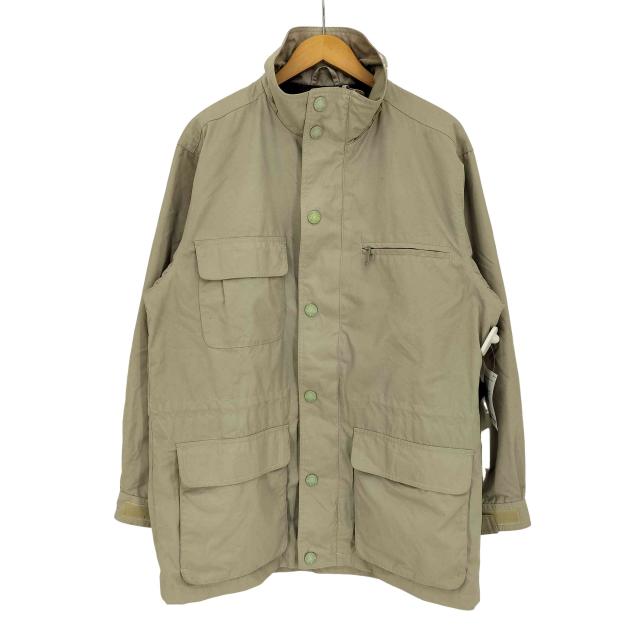 Eddie Bauer(エディーバウアー) 90S 白タグ 裏地チェック 比翼ジップ マルチポケット マウンテンジャケット メンズ import：S 【中古】【ブランド古着バズストア】