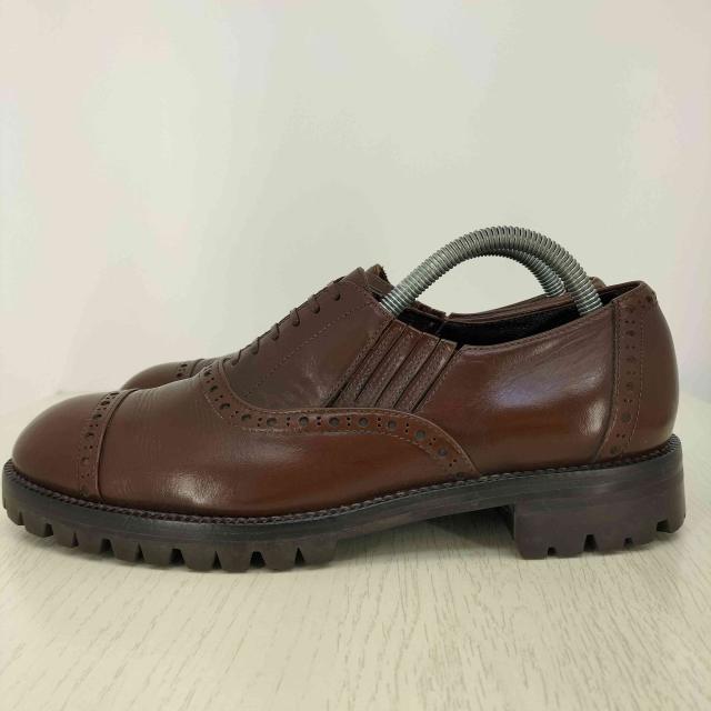 COMME des GARCONS HOMME PLUS(コムデギャルソンオムプリュス) トラックソール サイドゴアストレートチップサドルシューズ メンズ  25【中古】【ブランド名古着バズストア】