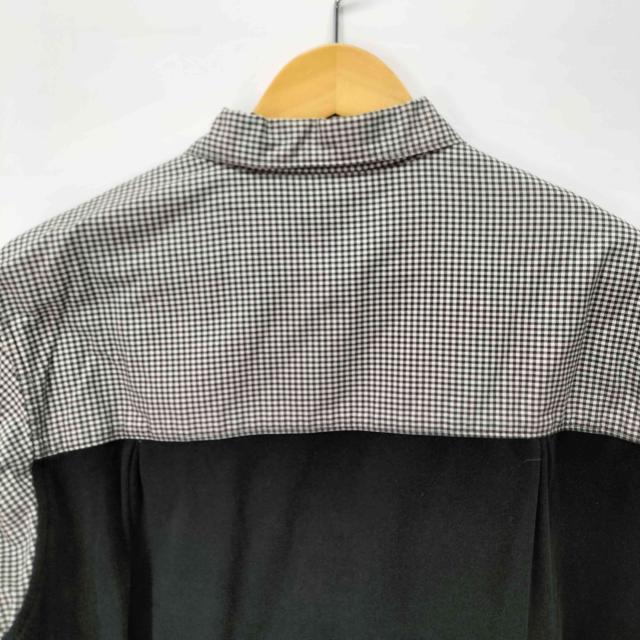 Ys for men(ワイズフォーメン) 90s-00s 茶タグ 異素材切替 チェック長袖シャツ メンズ 表記無 【中古】【ブランド古着バズストア】