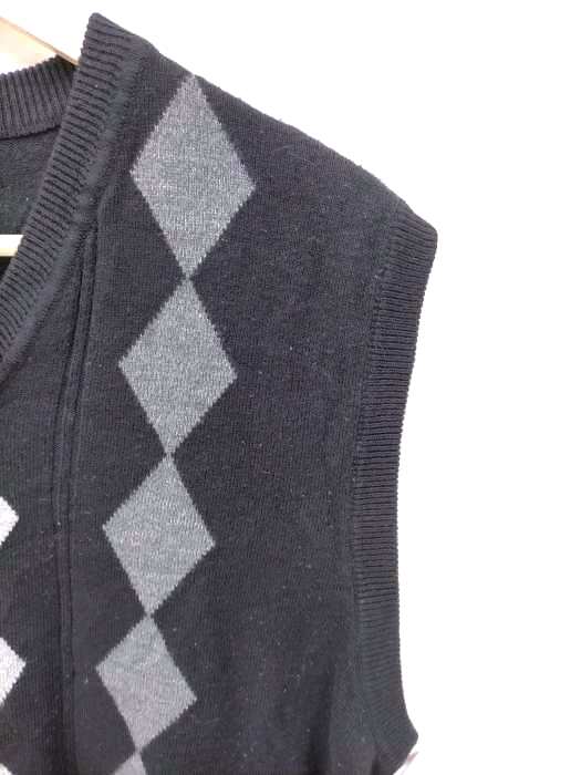 古着 “DOCKERS” Knit Vest / アーガイル柄 黒 www.showme.org