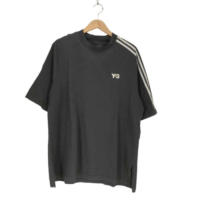 Y-3(ワイスリー) 3ストライプラバープリントクルーネックTシャツ メンズ  M【中古】【ブランド古着バズストア】