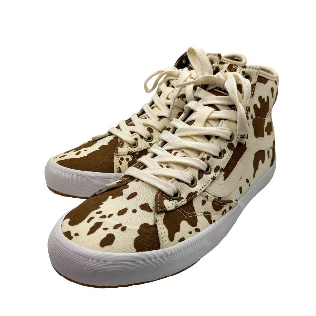 VANS(バンズ) SKATE LIZZIE COW BROWN/WHITE スケート リジー カウ ハイカット スニーカー メンズ UK：9 【中古】【ブランド古着バズストア】